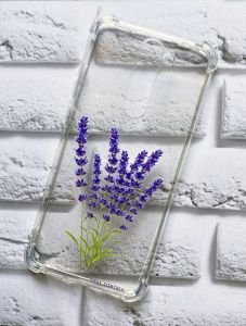 Чохол з потовщеними кутами для Xiaomi Redmi Note 8 Pro рельєфний дизайн Лаванда принт 28