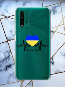 Прозорий чохол на Xiaomi Redmi 9T  патріотичний дизайн В ритмі ЗСУ принт 70