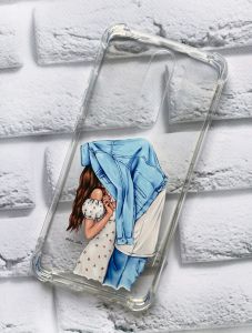 Чохол з потовщеними кутами на Xiaomi Redmi Note 8 Pro рельєфний дизайн Поцілунок принт 33