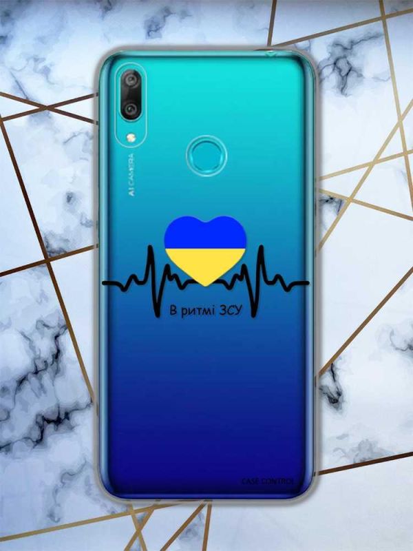 Прозорий чохол на Huawei Y7 prime (2019) патріотичний дизайн В ритмі ЗСУ принт 70