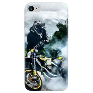 Чохол на iPhone 7 / 8 рельєфний дизайн Мото драйв принт 68
