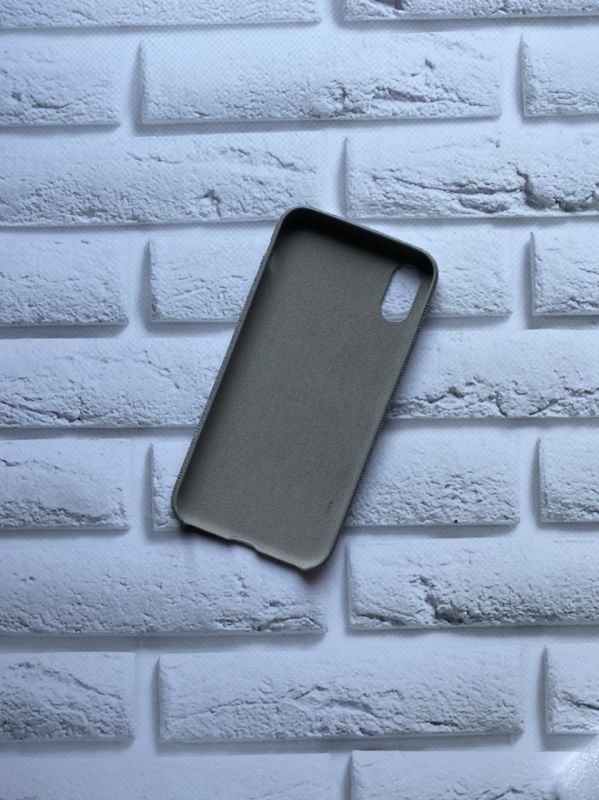 Силіконовий чохол, обтягнутий тканиною, для iPhone X/XS Світло-сірий