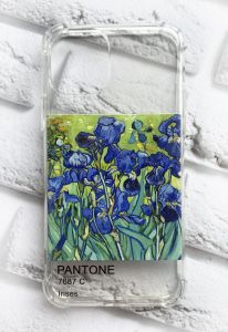 Чохол із потовщеними кутами на Apple iPhone 11 Pro (5.8) рельєфний дизайн Іриси принт 75