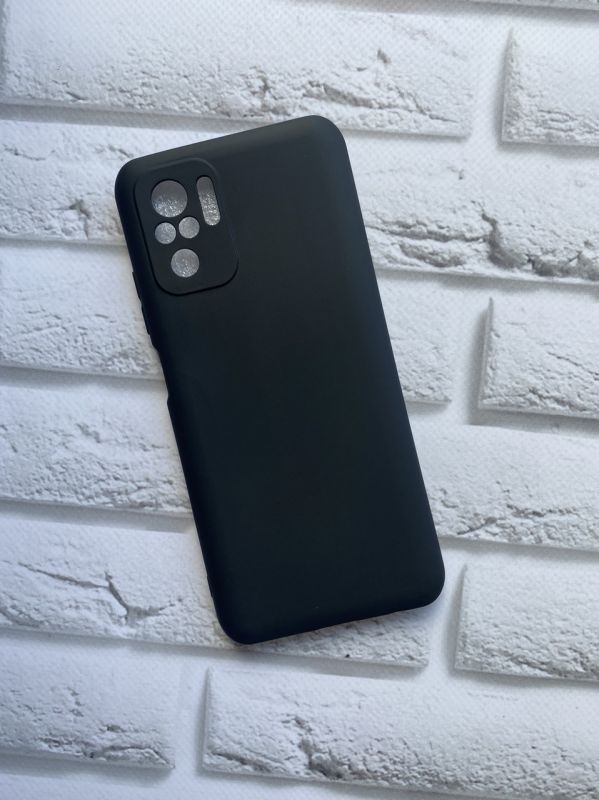 Силіконовий матовий чохол  для Xiaomi Redmi Note 10 / Note 10s Чорний