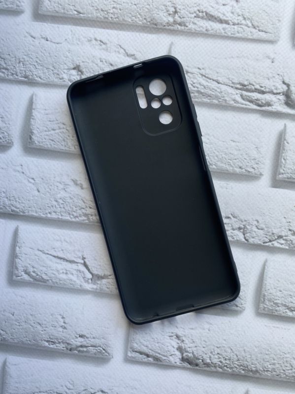 Силіконовий матовий чохол  для Xiaomi Redmi Note 10 / Note 10s Чорний