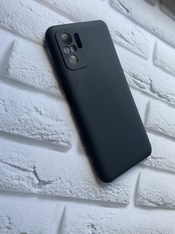 Силіконовий матовий чохол  для Xiaomi Redmi Note 10 / Note 10s Чорний
