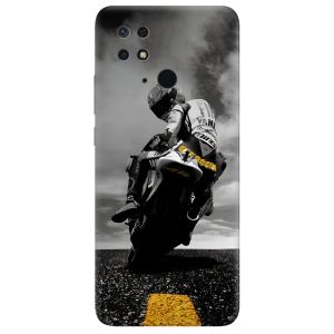 Чохол на Xiaomi Redmi 10C рельефный дизайн Мото принт 69