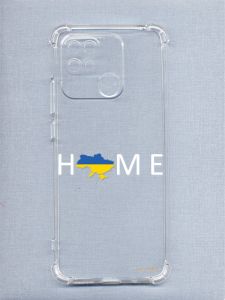 Чохол з потовщеними кутами на Xiaomi Redmi 10C рельєфний дизайн Дім Україна принт 73