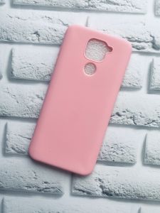 Силіконовий матовий чохол для Xiaomi Redmi Note 9 Рожевий