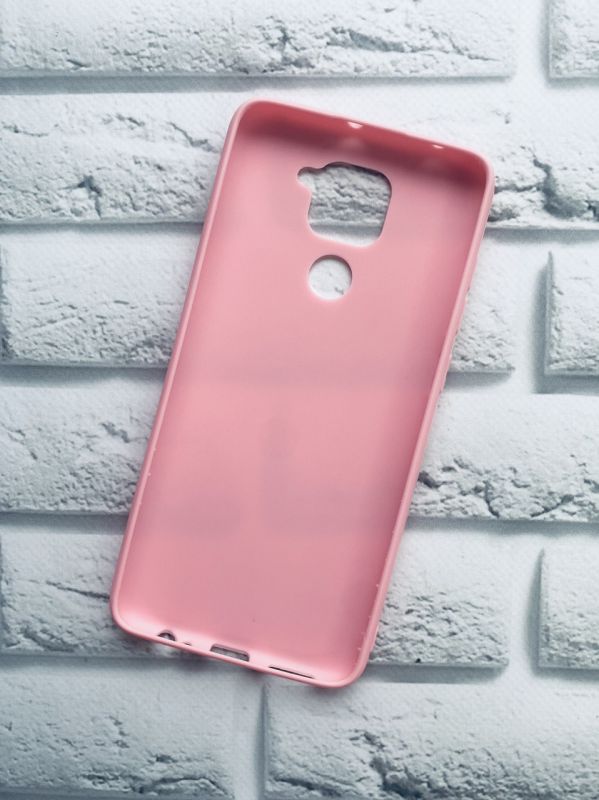 Силіконовий матовий чохол для Xiaomi Redmi Note 9 Рожевий