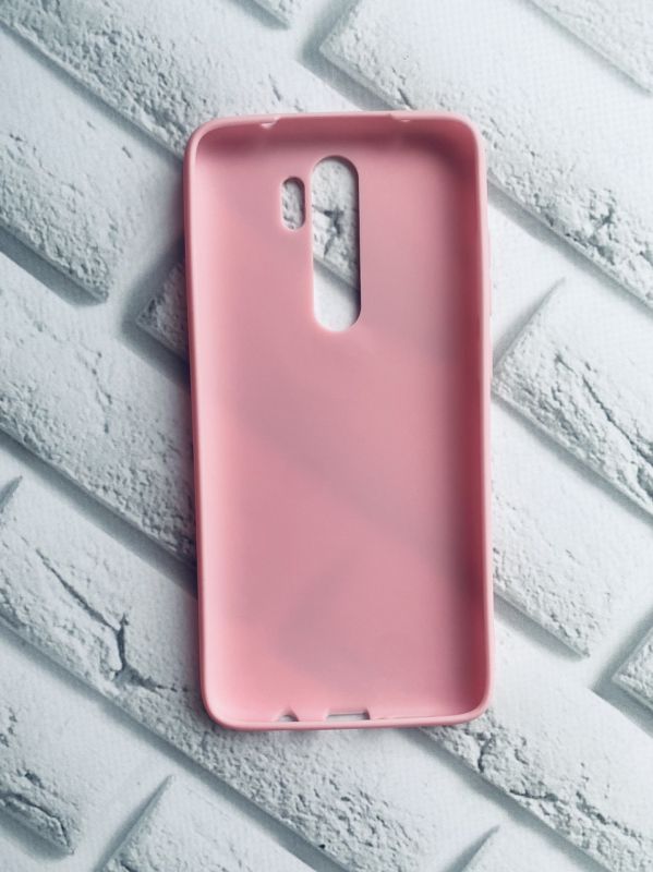 Силіконовий матовий чохол для Xiaomi Redmi Note 8 Pro Рожевий