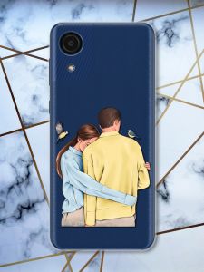 Прозорий чохол на Samsung Galaxy A03 Core / A032 патріотичний дизайн Українська пара принт 14