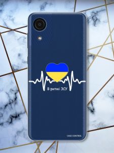 Прозорий чохол на Samsung Galaxy A03 Core / A032 патріотичний дизайн В ритмі ЗСУ принт 71