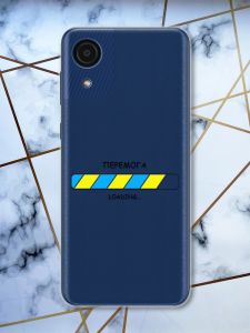 Прозорий чохол на Samsung Galaxy A03 Core / A032 патріотичний дизайн Перемога Завантаження принт 88