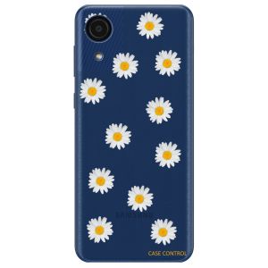Прозорий чохол на Samsung Galaxy A03 Core / A032 рельєфний дизайн Фон ромашки принт 41