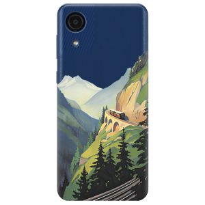 Прозорий чохол на Samsung Galaxy A03 Core / A032 рельєфний дизайн Гори принт 87