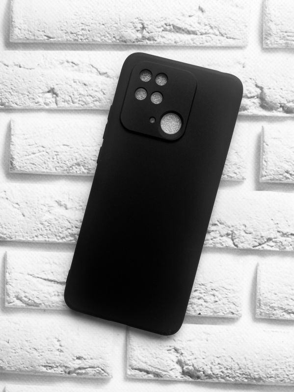 Силіконовий матовий чохол для Xiaomi Redmi 10C Чорний