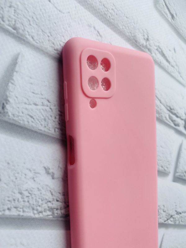 Силіконовий матовий чохол для Samsung Galaxy A12 Рожевий
