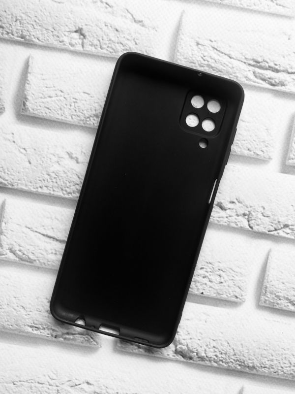 Силіконовий матовий чохол для Samsung Galaxy A12 Чорний