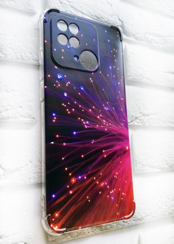 Чохол на Xiaomi Redmi 10C рельефный дизайн Салют (принт 98)