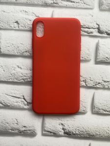 Силіконовий матовий чохол для iPhone XS MAX Червоний