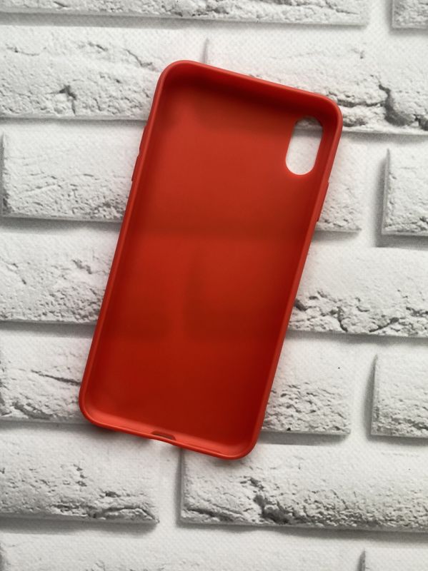 Силіконовий матовий чохол для iPhone XS MAX Червоний