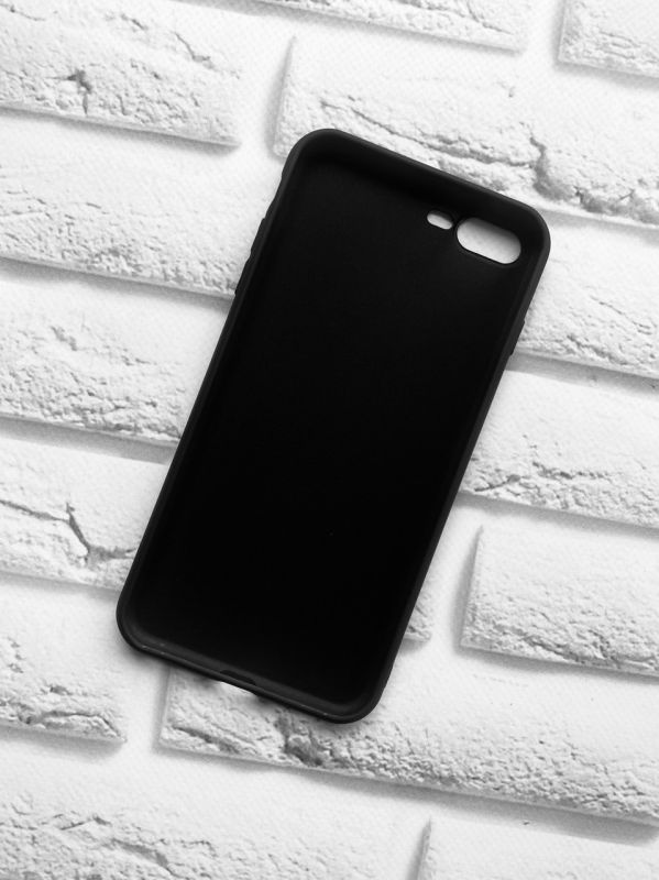 Силіконовий матовий чохол на iPhone 7 Plus/8 Plus Чорний