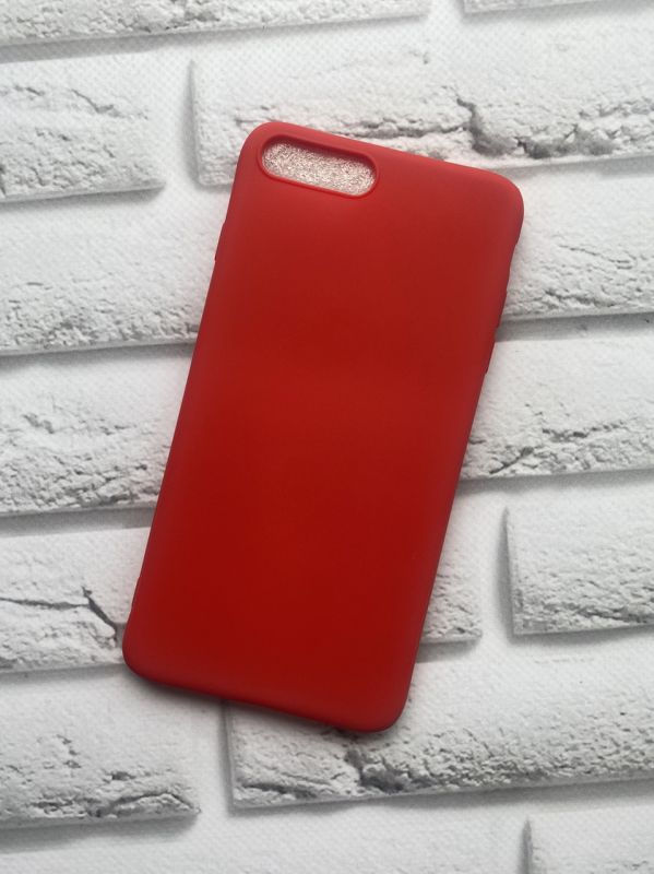 Силіконовий матовий чохол на iPhone 7 Plus/8 Plus Червоний