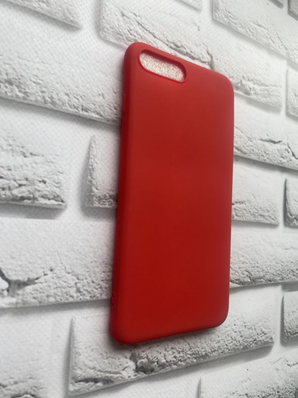 Силіконовий матовий чохол на iPhone 7 Plus/8 Plus Червоний
