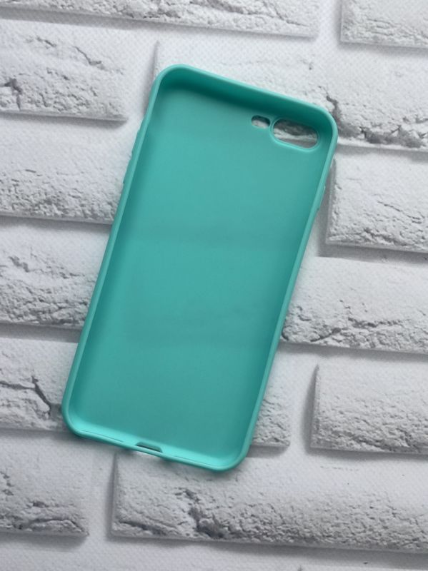 Силіконовий матовий чохол на iPhone 7 Plus/8 Plus Бірюзовий
