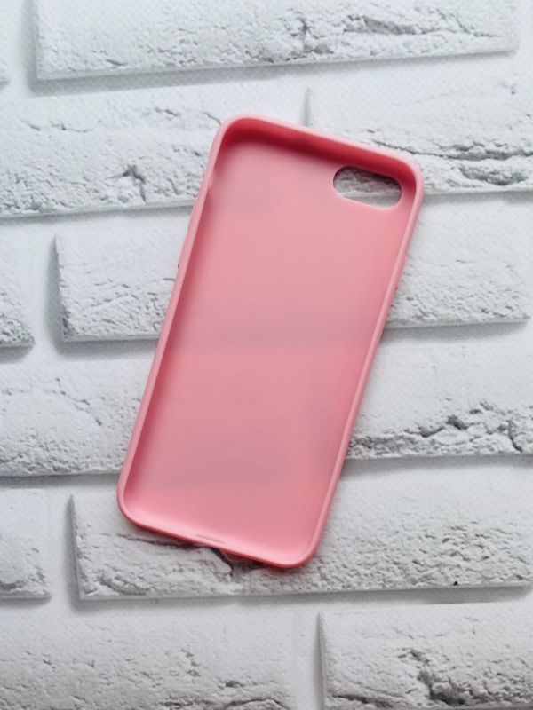 Силіконовий матовий чохол для iPhone 7 / 8 Рожевий