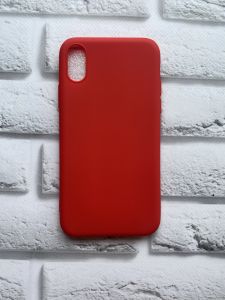 Силіконовий матовий чохол для iPhone X / Xs Червоний