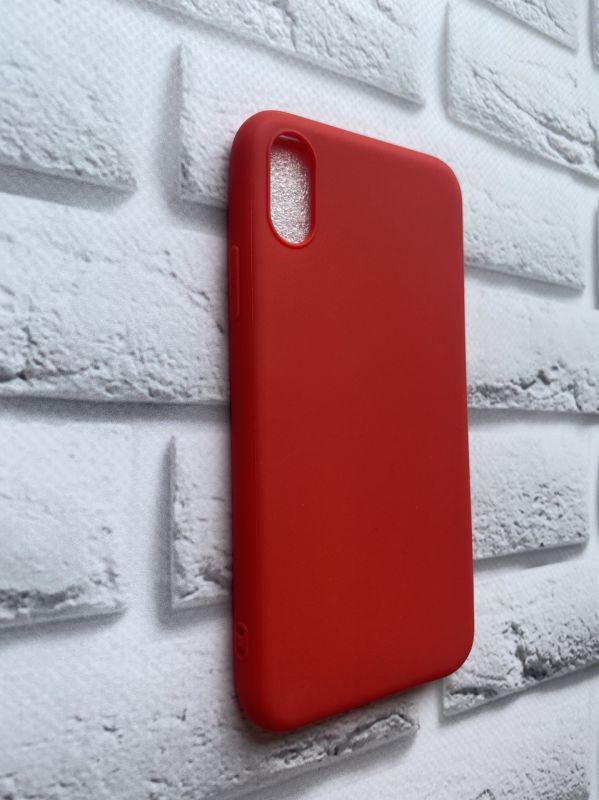 Силіконовий матовий чохол для iPhone X / Xs Червоний