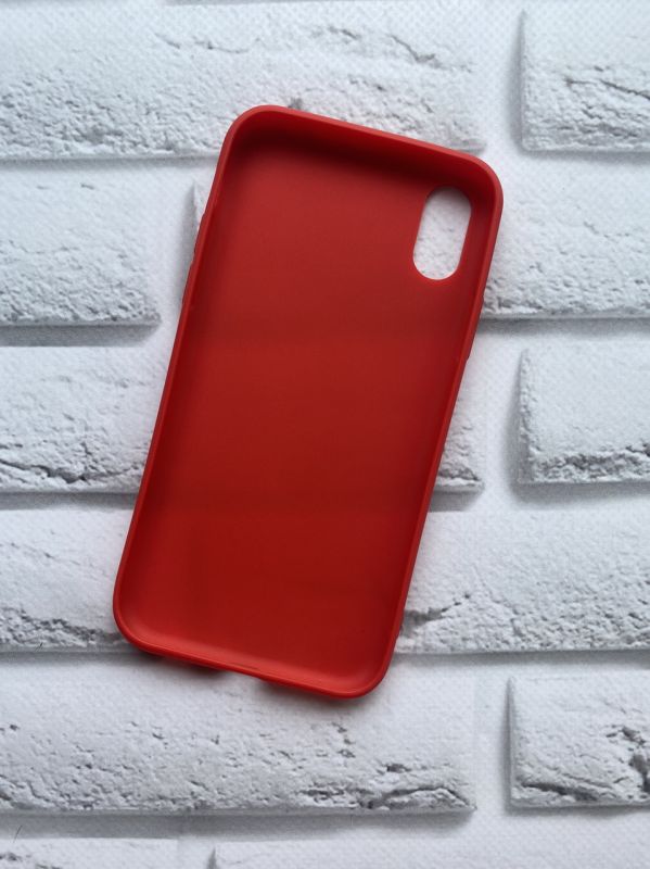 Силіконовий матовий чохол для iPhone X / Xs Червоний