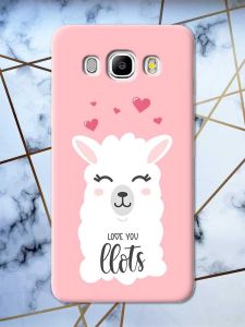 Матовий рожевий чохол на Samsung Galaxy J5(2016) J510 рельєфний дизайн Лама принт 94