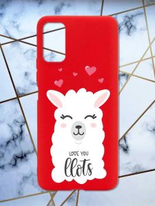 Матовий червоний чохол на Xiaomi Redmi Note 11 4G рельєфний дизайн Лама принт 94