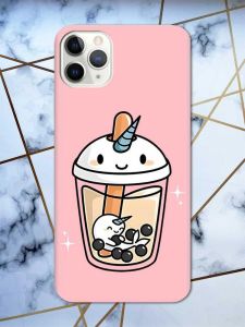 Матовий рожевий чохол на iPhone 11 Pro Max (6.5) дизайн Коктейль Єдиноріг принт 96