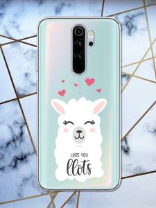 Прозорий чохол на Xiaomi Redmi Note 8 Pro  рельєфний дизайн Лама принт 94