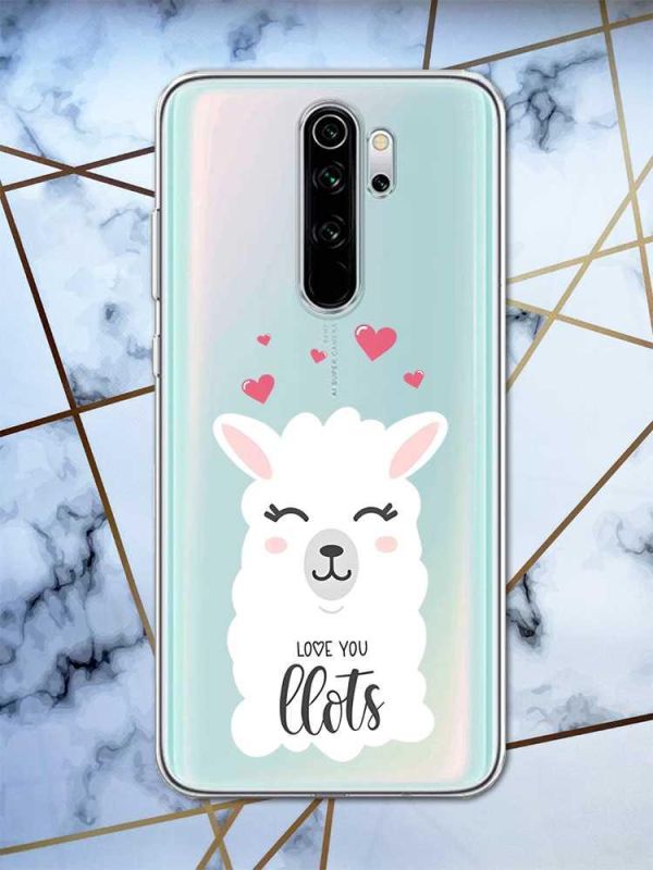 Прозорий чохол на Xiaomi Redmi Note 8 Pro  рельєфний дизайн Лама принт 94
