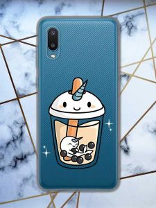 Прозорий чохол на Samsung Galaxy A02 / A022 (2021)  дизайн Коктейль Єдиноріг принт 96