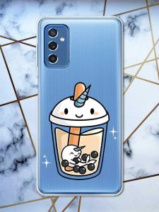 Прозорий чохол на Samsung Galaxy M52 дизайн Коктейль Єдиноріг принт 96