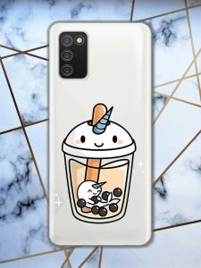 Прозорий чохол для Samsung Galaxy A02s  дизайн Коктейль Єдиноріг принт 96