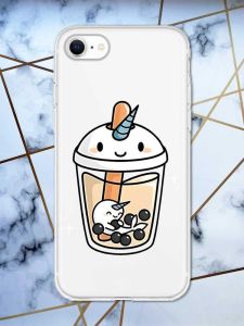 Прозорий чохол для iPhone 7, 8 дизайн Коктейль Єдиноріг принт 96