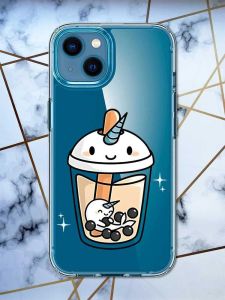 Прозорий чохол для iPhone 13 mini дизайн Коктейль Єдиноріг принт 96