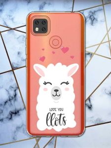 Прозорий чохол для Xiaomi Redmi 9C рельєфний дизайн Лама принт 94