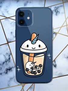 Прозорий чохол на iPhone 12 mini дизайн Коктейль Єдиноріг принт 96