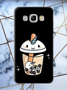 Матовий чорний чохол на Samsung Galaxy J5(2016) J510 дизайн Коктейль Єдиноріг принт 96