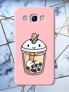 Матовий рожевий чохол на Samsung Galaxy J5(2016) J510 дизайн Коктейль Єдиноріг принт 96