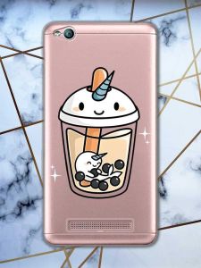 Прозорий чохол на Xiaomi Redmi 4A  дизайн Коктейль Єдиноріг принт 96