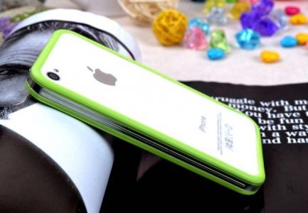 Бампер із прозорою серединою для iPhone 5 / 5s Зелений